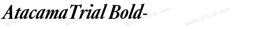 AtacamaTrial Bold字体转换